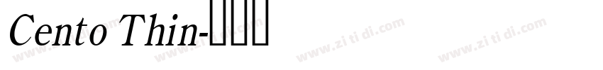 Cento Thin字体转换
